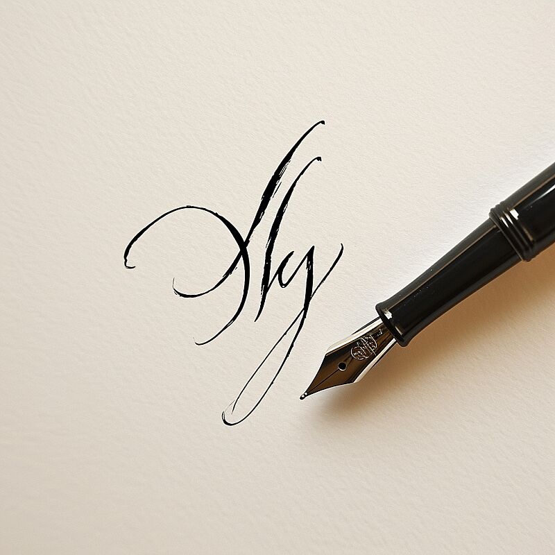 Handwritten Design Logo --v 6.0 --style raw