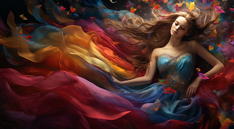 hd wallpapers of hd picture wallpaper, in the style of figurative colorist, flowing fabrics, fairytale-inspired, elina karimova, colorized, multi-layered, fine detailed --ar 128:71 --v 5.2 --style raw