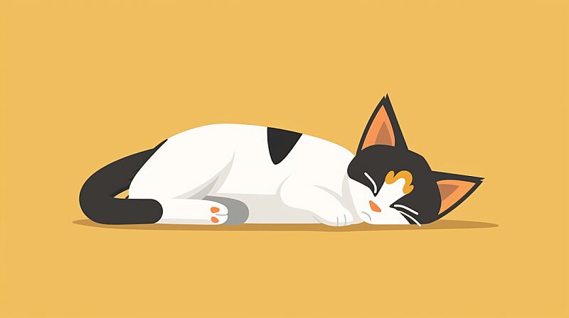 Cat, Flat Illustration, minimalistic, Low Saturation,Graphic Design, --ar 16:9 --style raw --v 6.0