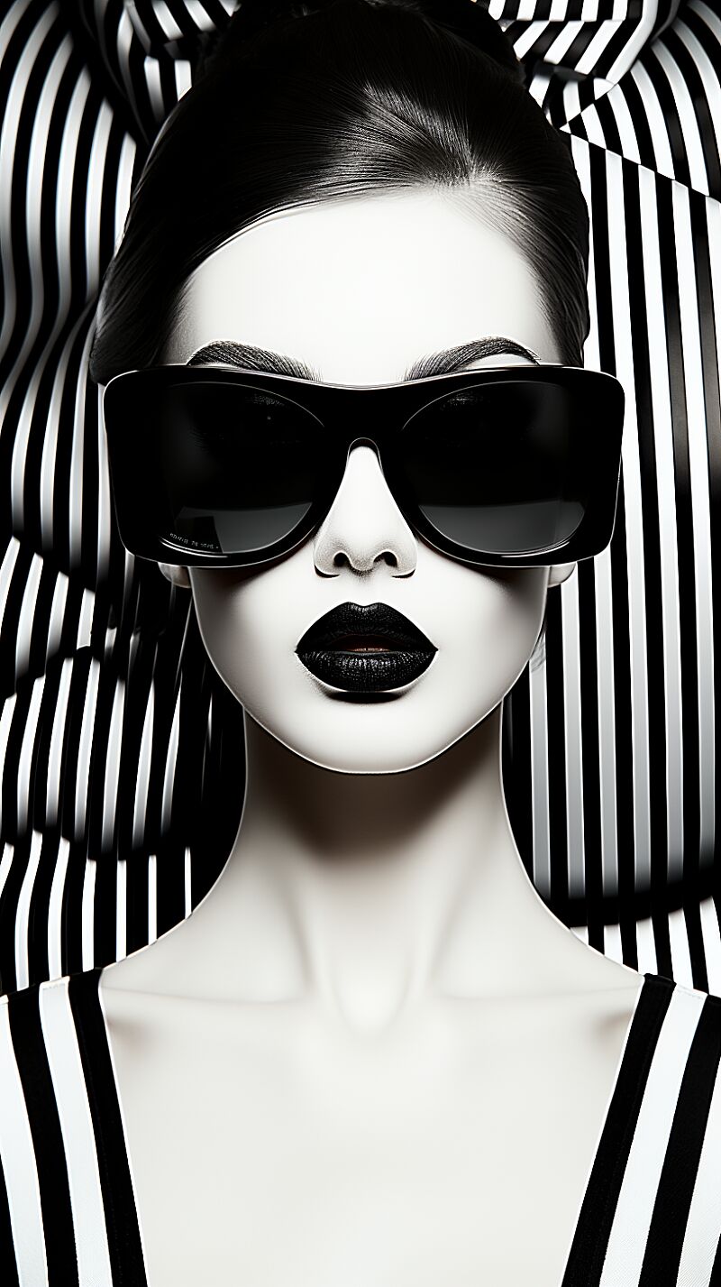 &lt;https://s.mj.run/zYLnpTQKPx0&gt; the face of a woman in sunglasses and the shape of a circle, in the style of minimalist black and white, erik jones, josh adamski, eiko ojala, blink-and-you-miss-it detail, tonal sharpness, long lens --s 555 --ar 9:16 --style raw --v 5.2