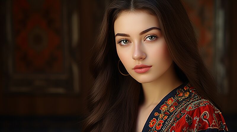 Azerbaijani woman, beauty, 20 years old --ar 16:9 --v 5.2 --style raw