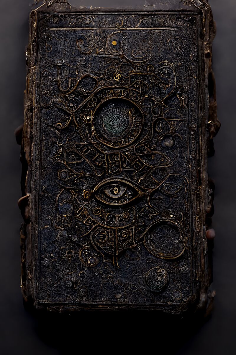 https://s.mj.run/VO8zp5  an ancient ornate intricate old tome spell book with the sigil symbol of an eye emblazoned on the cover, cinematic, realistic, intricate detail, finely detailed, small details, extra detail, photorealistic, high resolution, 3D, PBR, path tracing, volumetric lighting, octane render, arnold render, 8k --ar 2:3