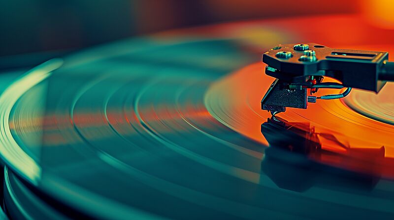 extreme macro Photography of a needle playing a record --ar 16:9 --v 6.0 --s 50 --style raw