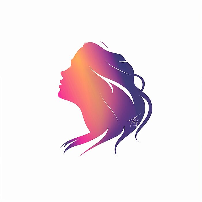 woman logo, vector illustration, minimilism, clean, moderen, adobe XD, UX, UI, colourfull, white backgorund --v 6.0