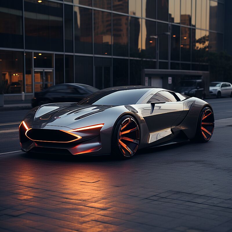 a sleek futuristic Ford Mustang S-197 concept --s 250