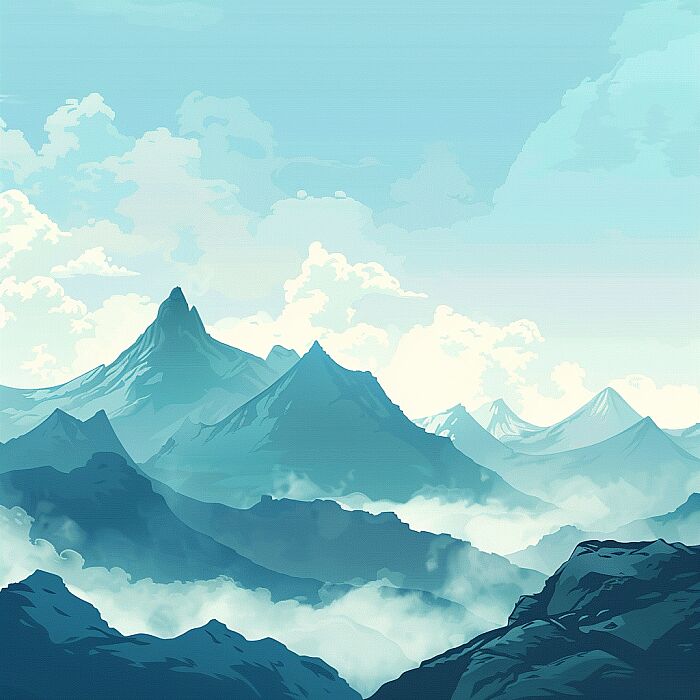 mountain like background, 2d, sky vector, blue sky