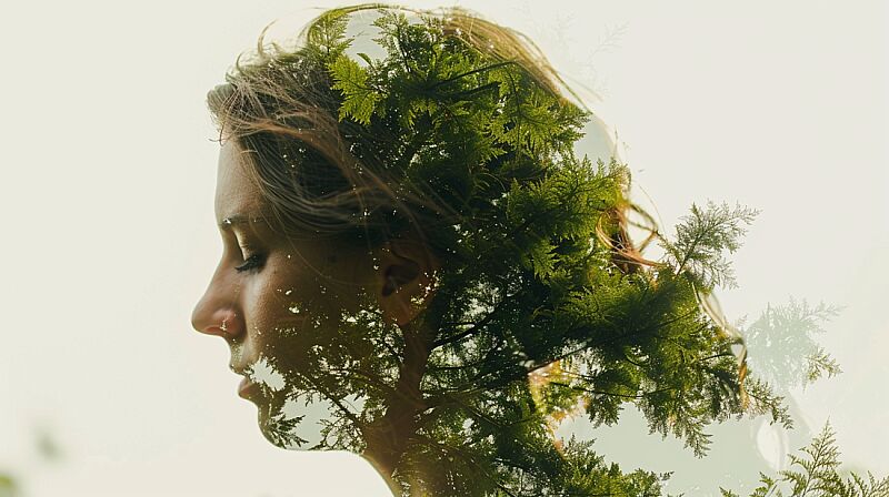 woman, botanical,double exposure --ar 16:9 --style raw --v 6.0