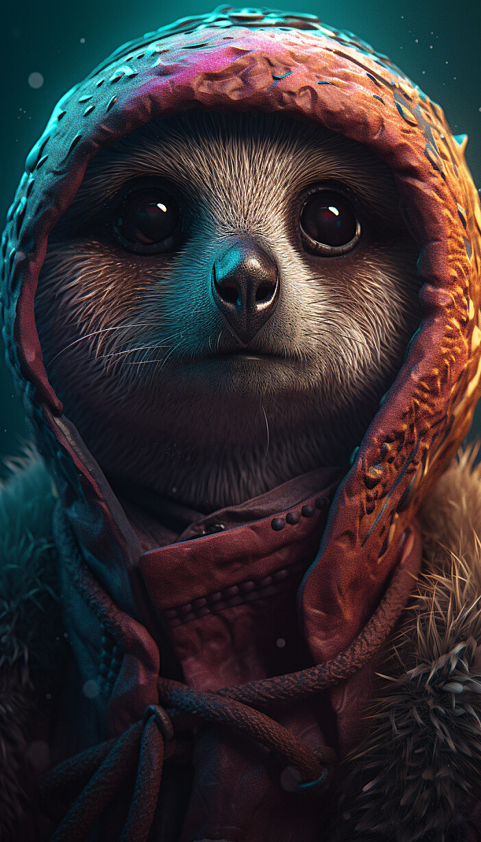 in the style of Naoto Hattori & Aaron Horkey, flowerpunk mountainpunk meerkatcore, pulp manga, cinematic lighting, vibrant raking light --ar 4:7 --v 5.0